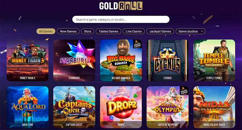 Goldroll Casino - Utbud av casinospill